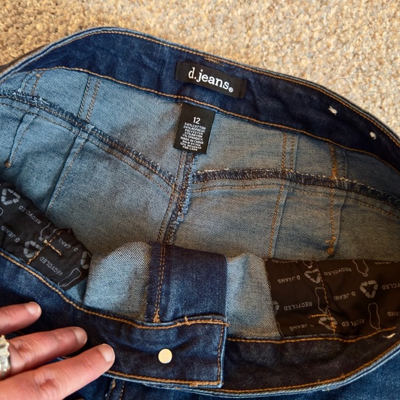 D. JEANS Women’s Stretch M Cropped Capri Jeans High Waist Pants - Picture 6 of 13